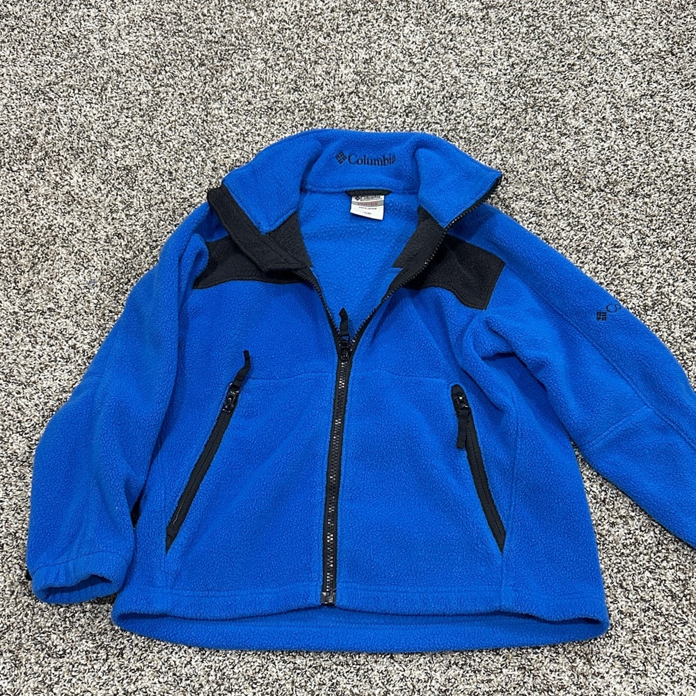 Columbia Blue youth boys Fleece Jacket with Black Accents